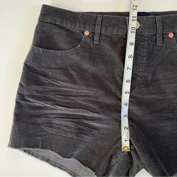 GAP Gray Corduroy Shorts Raw Hem Size 10 - Picture 12 of 13